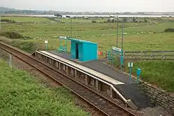 Llandanwg Halt, a design typical of the Cambrian Line. The Great Western opened many such halts between 1923 and 1935 along this line similar to this one.