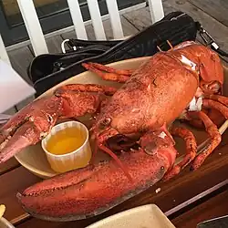 Boiled lobster ready for eating