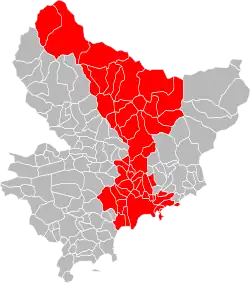 Location within the Alpes-Maritimes department