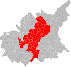 Location within the Alpes-de-Haute-Provence