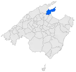 Map of Alcúdia in Mallorca