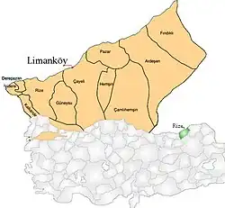 Location of Limanköy
