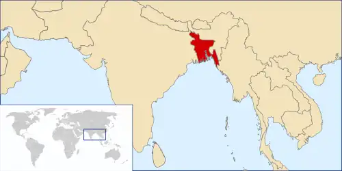 Location on the world map