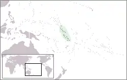 Location of Gilbert and Ellice Islands