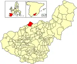 Location of Montejícar