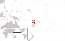 Location of Rotuma in Fiji