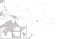 Location of Western Samoa