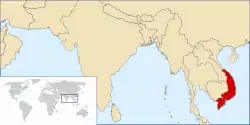 Location of Republic of Vietnam