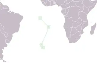 Location of St Helena, Ascension and Tristan