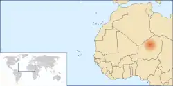 Rough location of the Sultanate