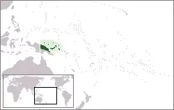 Location of New Guinea