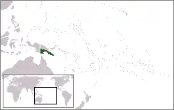 Location of Papua