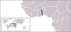 Location of Togo