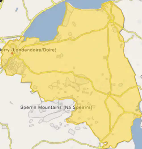 Moneymore is located in County Londonderry