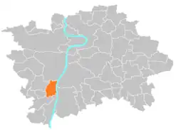 Location of Velká Chuchle in Prague