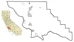 Location in San Luis Obispo County and the state of California