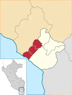 Location of Jorge Basadre in Peru