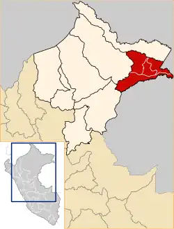 Location of Mariscal Ramón Castilla in Loreto