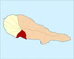 Location of São Caetano within the municipality of Madalena, Pico Island