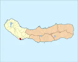 Location of the civil parish of Santa Clara in the municipality of Ponta Delgada