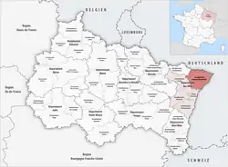 Location within the region Grand Est