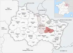 Location within the region Grand Est
