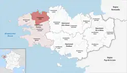 Location within the region Brittany