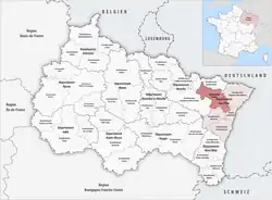 Location within the region Grand Est