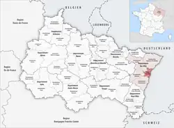 Location within the region Grand Est