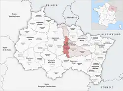 Location within the region Grand Est