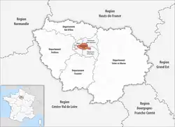 Location within the Île-de-France region