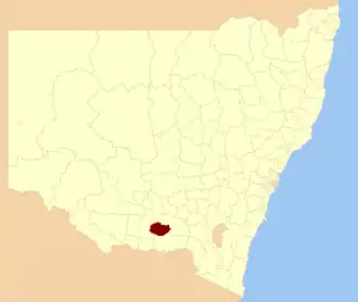 Location in New South Wales