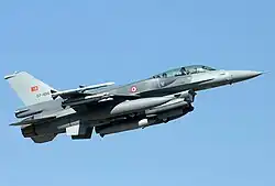 A Turkish F-16 taking off from İzmir Çiğli Air Base - LTBL, Turkey.