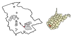 Location of Man in Logan County, West Virginia.