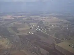 Aerial view of Logansville from the south