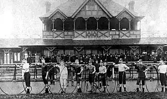 A cycle race in 1885 at Long Eaton Recreation Ground