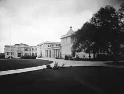  1920s campus at present location, severely damaged by the 1933 Long Beach earthquake