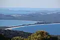 Coolangatta Road northerly lookout offers views over The Neck and North Bruny (2017)