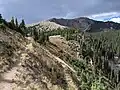 Looking north-northeast from the switch-backed section of the trail to Lake Katherine summit