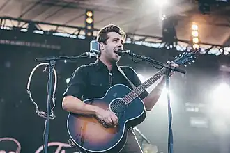 Lord Huron performing at Loufest 2015 (Ben Schneider pictured)
