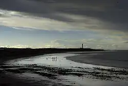 dusk image of a beach