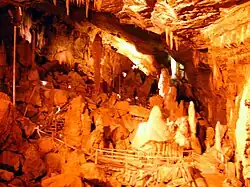View inside large cavern chamber
