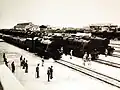 I.M.S. wagons imported from England, named “Churchill’s Reply”, moving from the maneuver grounds in Ahvaz toward the north, carrying supplies for Russia – 1942