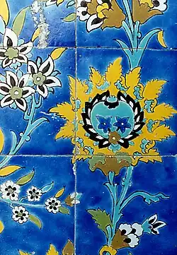 Haft-rang tiles, Sheikh Lotfollah Mosque, Isfahan, 1619