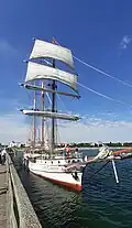 Loth Lorien at the Binz pier, on Rügen, Germany