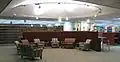 A lounge area on the 5th floor of the Barco Law Library