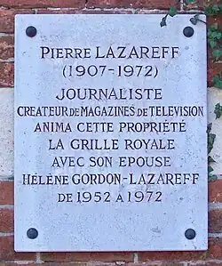 A commemorative plaque