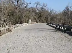 Love's Bridge at Richland Creek Crossing Near Richland Texas.