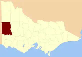 Location in Victoria