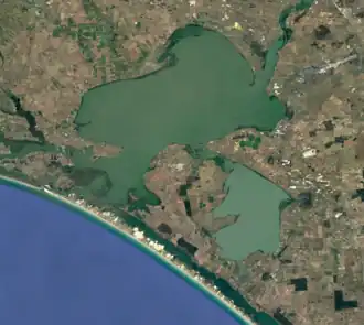 Satellite photo of the lower lakes